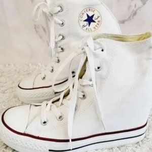 WHITE CONVERSE WEDGE SNEAKER